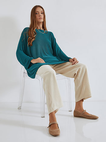 Top fine knit in teal