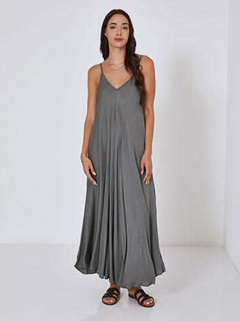 Maxi dress in dark grey