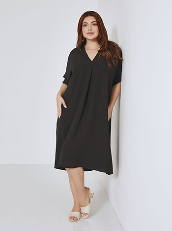 Φόρεμα μίντι oversized σε μαύρο
