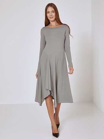 Dress midi asymmetric in grey