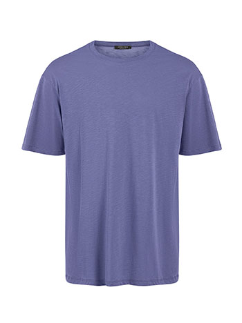 Mens t-shirt cotton in rough blue