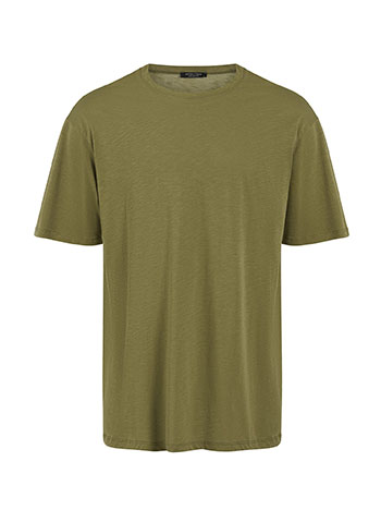 Mens t-shirt cotton in khaki