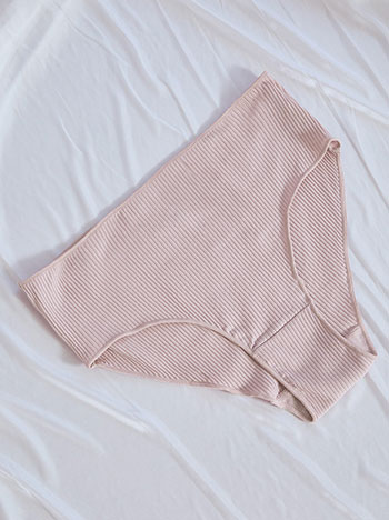 Plus size brief ribbed in light purple