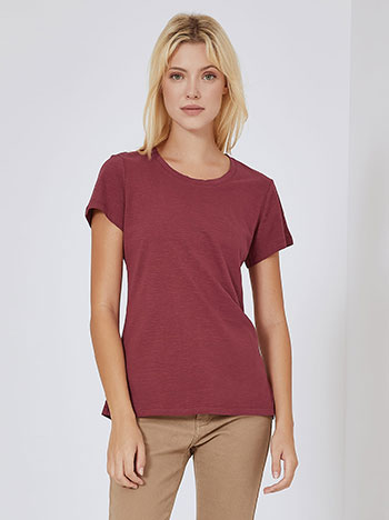 T-shirt cotton in wine red