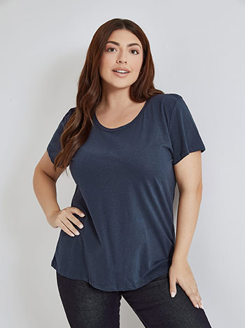 T-shirt cotton in dark blue