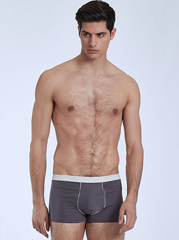 Mens boxer with cotton in dark grey