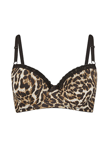 Bra leopard in beige