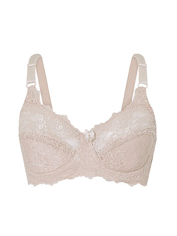 Bra with lace in beige