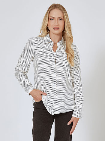 Shirt polka dot in white