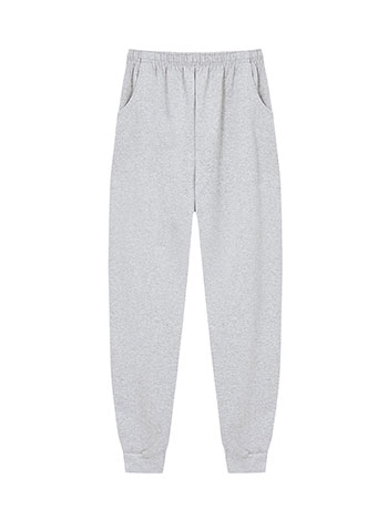 Men s sweatpants with elastic hemline in grey