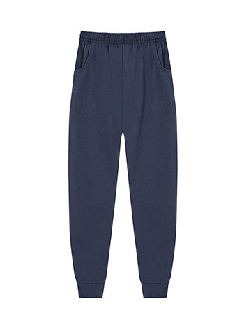 Men s sweatpants with elastic hemline in dark blue