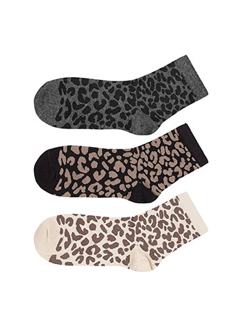 3 pack socks leopard in set 1