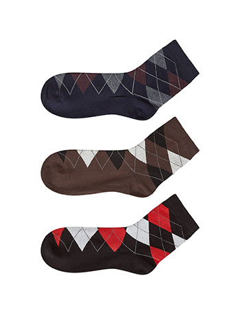 3 pack men s socks with rhombus in set 3