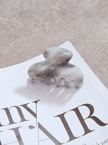 Κλάμερ μαλλιών με glitter σε γκρι