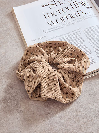 Scrunchie corduroy in camel