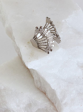 Ring made of stainless steel in silver