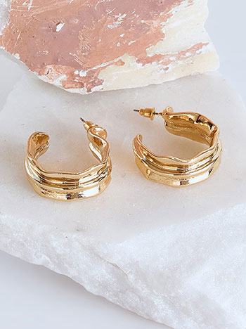 Κρίκοι ανάγλυφοι σε χρυσαφί