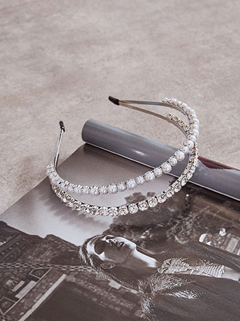 Heandbound with double row in silver