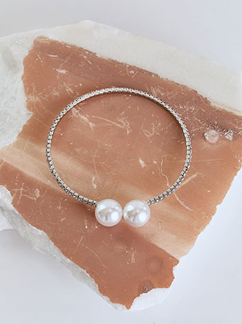 Βραχιόλι απο strass σε ασημί