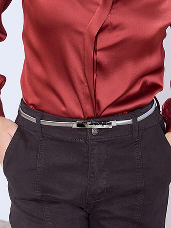 Ζώνη λεπτή μεταλλική σε ασημί