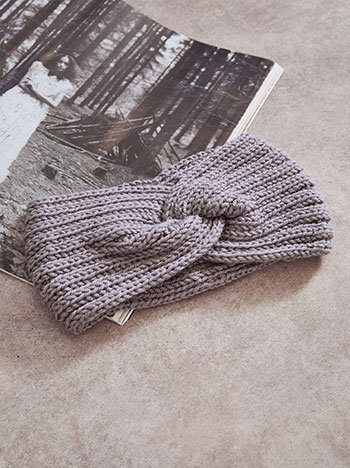 Headband with knot in grey