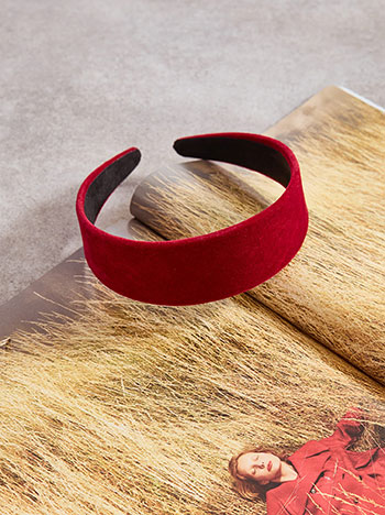 Στέκα μαλλιών μονόχρωμη σε μπορντό