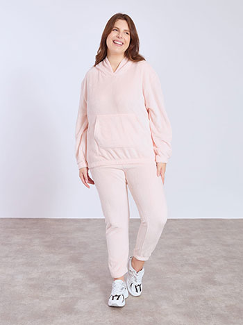 Σετ φόρμας fleece σε ροζ ανοιχτό