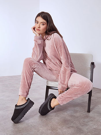 Σετ φόρμας fleece σε σάπιο μήλο