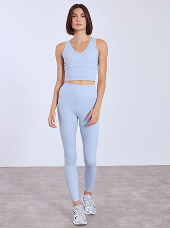 Leggings elastic high waisted in sky blue