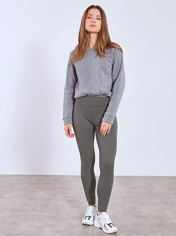 Κολάν με αφινίριστο τελείωμα σε γκρι σκούρο