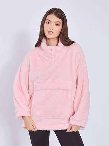 Top teddy with pockets in pink