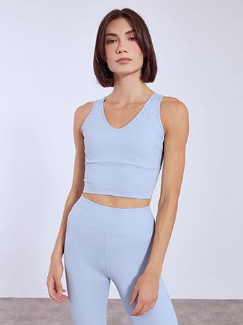 Crop top athletic in sky blue
