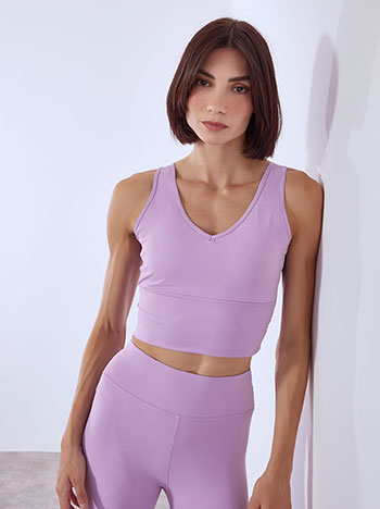Crop top athletic in lilac