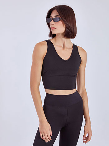 Crop top athletic in black