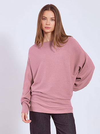 Sweater ribbed in pink