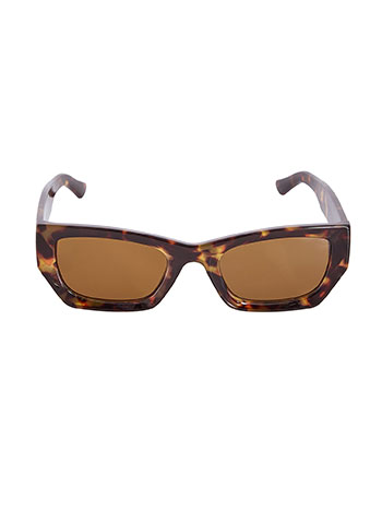 Sunglasses with acetate-look frame in brown