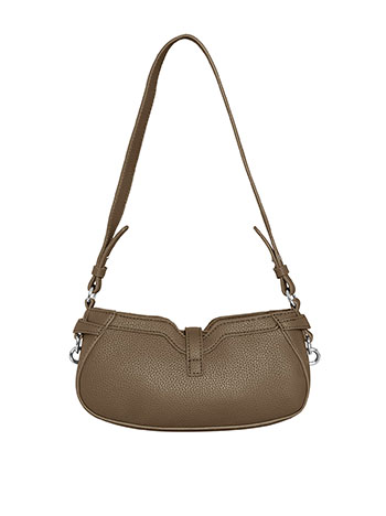 Shoulder bag leather effect with closure in black, 19.99