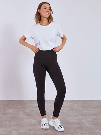 Leggings elastic thermal in black