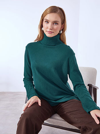 Ζιβάγκο μακρύ με αφινίριστο τελείωμα σε πετρόλ