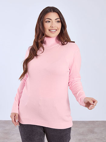 Ζιβάγκο πλεκτό μονόχρωμο σε ροζ ανοιχτό