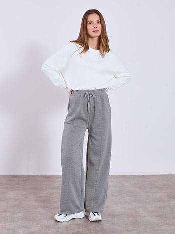 Φόρμα με διακοσμητικές ραφές σε γκρι