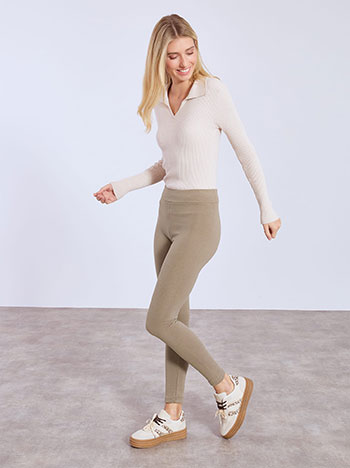 Κολάν με επένδυση σε μπεζ σκούρο