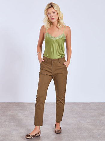 Office trousers chino in brown