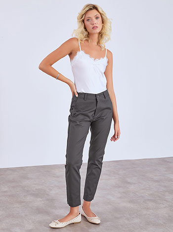 Office trousers chino in dark grey