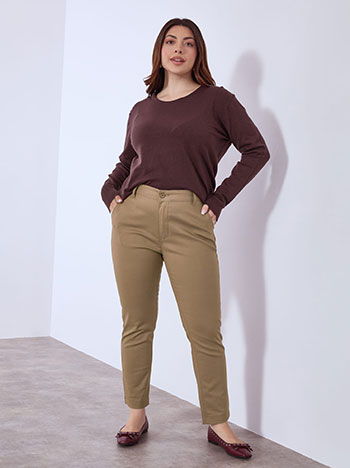 Office trousers chino in light brown