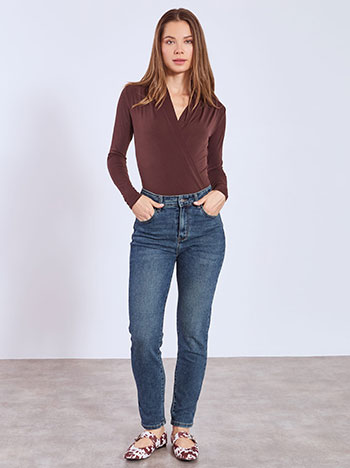 Jeans skinny with cotton in dark blue