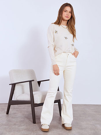 Jeans flare in off white