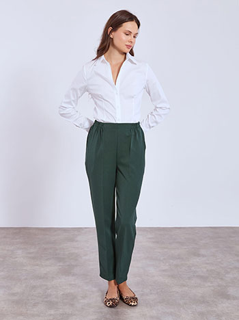 Trousers office in dark green