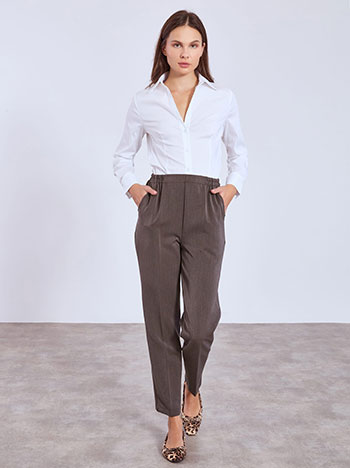 Trousers office in brown