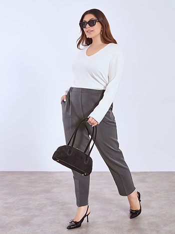 Παντελόνι γραφείου σε γκρι σκούρο